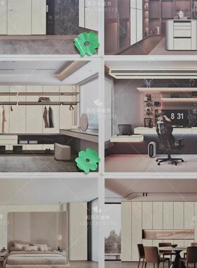 24张全屋定制百变魔卡橱柜衣柜书柜集成灶电视柜阳台 透明