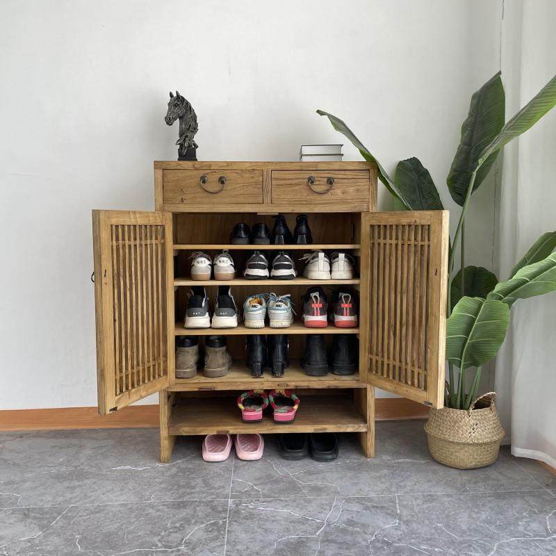 老榆木餐边柜实木储物鞋柜中式靠墙边柜客厅收纳茶水柜复古家用,淘宝优惠券,粉丝福利购,淘宝优惠卷