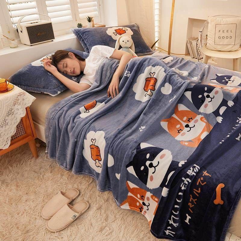 秋冬季盖毯子珊瑚法兰绒加厚毛毯毛巾被空调午睡办公室四季通用,淘宝优惠券,粉丝福利购,淘宝优惠卷