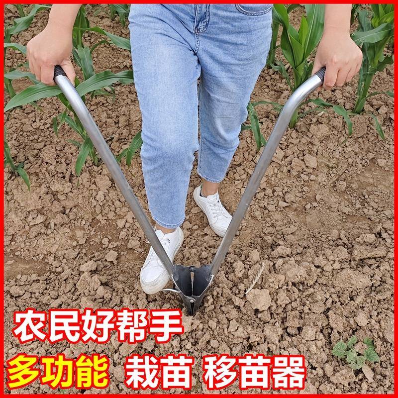 栽苗神器农用种土豆芋头工具辣椒西瓜打孔打眼移栽机育苗盘移苗器 - 图2