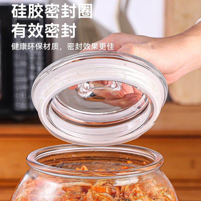 泡菜坛子家用玻璃密封大容量加厚透明辣白菜萝卜酸菜四川腌菜罐子,淘宝优惠券,粉丝福利购,淘宝优惠卷