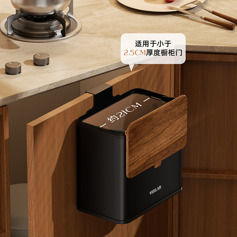 VEELAR壁挂卫生间垃圾桶厨房挂墙悬空家用厕所悬挂式极简2025新款 - 图3