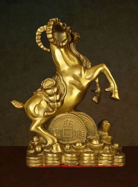 全铜招财羊金钱羊家居客厅装饰室工艺品中式送礼