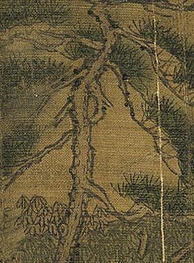 王燕山画卷传统绿色山水画覆制模板中国装饰画艺术纪礼绢画心