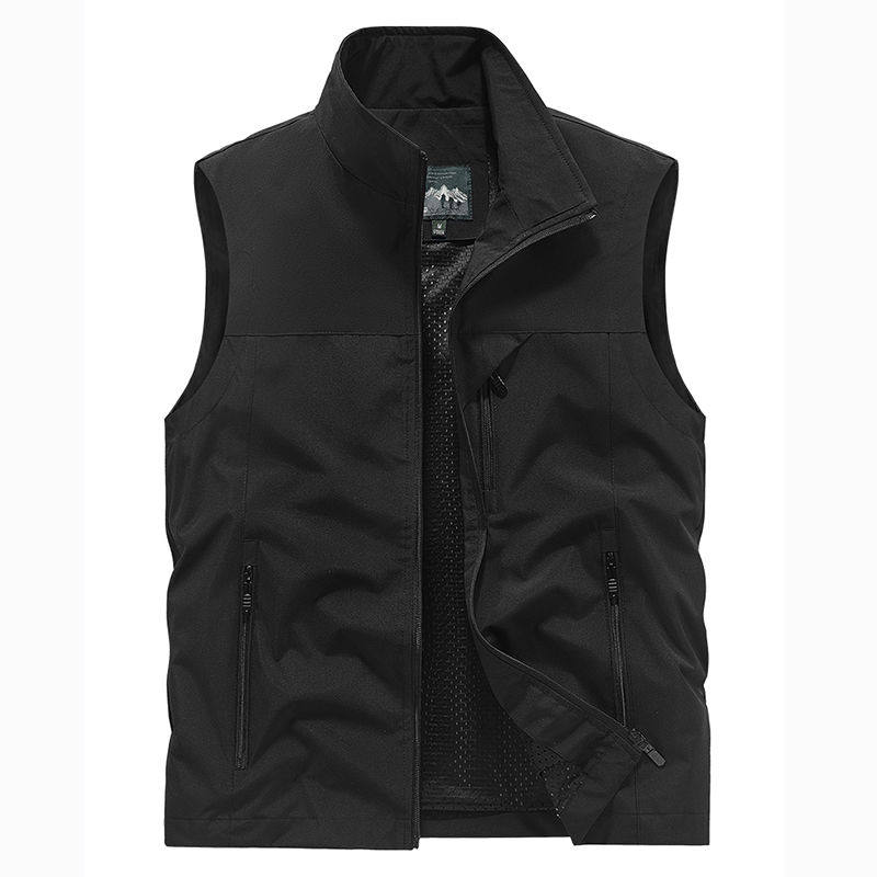 春季薄款马甲男士户外休闲工装背心立领简约坎肩宽松大码纯色马夹,淘宝优惠券,粉丝福利购,淘宝优惠卷