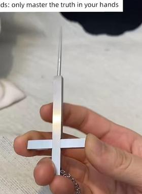 防身十字架项炼A男生女生防身项炼随身防狼自卫神器小型便携十字