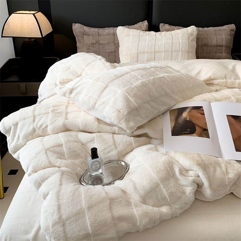 加厚保暖a类懒兔毛单件被罩亲肤双面绒单双人冬季被罩定制 - 图1