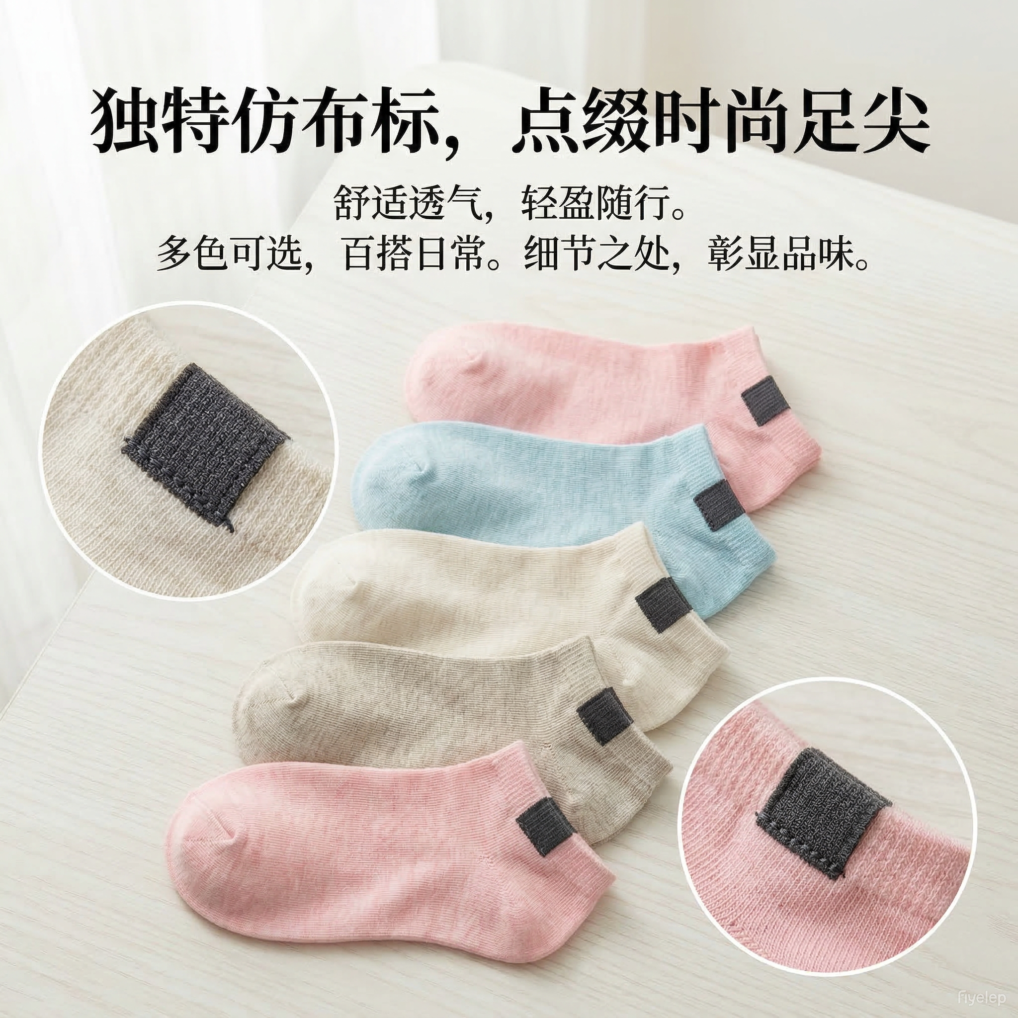 【透气吸汗】女士船袜隐形百搭舒适防臭不掉跟糖果色中筒袜子