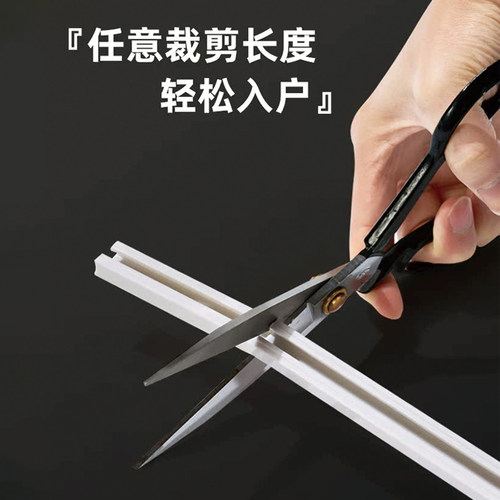 窗帘轨道免打孔滑轨侧装顶装通用自粘静音导轨配件粘贴轨滑道滑轮 - 图3