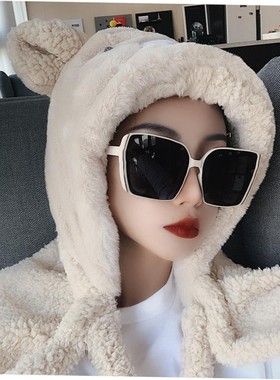 夏天防晒眼镜新款时尚方框眼镜白色街拍ins墨镜女