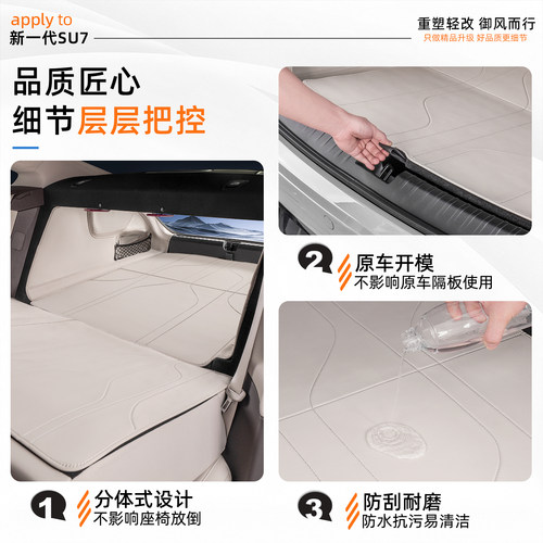 猛速适用于新一代小米SU7/YU7后备箱垫全包围尾箱垫配件内饰用品 - 图2