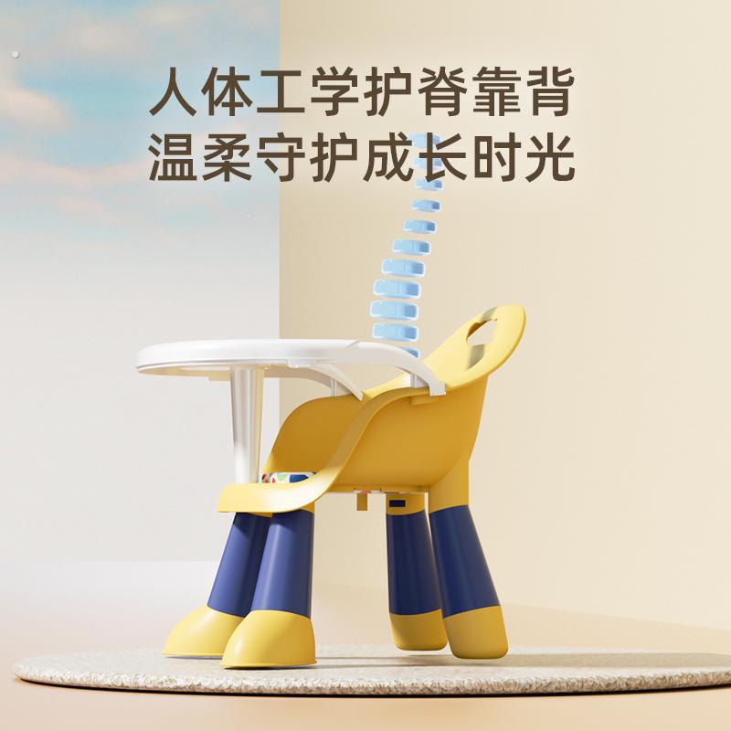宝宝吃饭桌餐椅多功能凳子婴儿童椅子家用塑料靠背座椅叫叫小板凳 - 图0