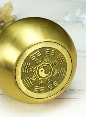 开口铜天医葫芦摆件家居客厅玄关卧室床头八卦吉祥福禄装饰工艺品