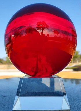 精品红色水晶鸿运财富球客厅玄关卧室桌开业乔迁送礼招财