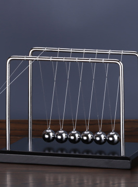 混沌牛顿摆球撞球碰碰永动机仪动量守恒创意室桌面装饰品