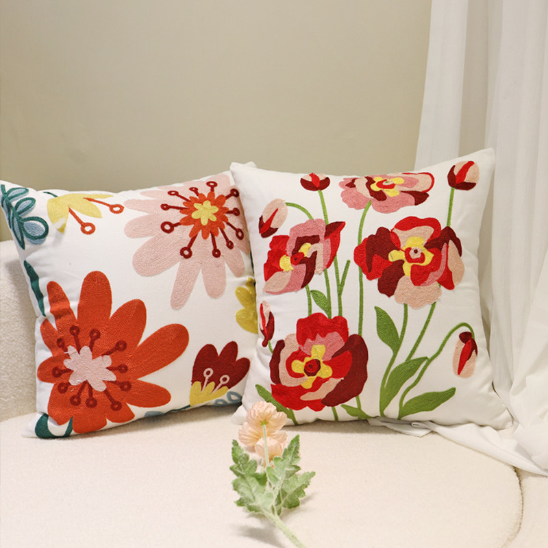 花朵抱枕套田园风家居沙发客厅抱枕床头靠垫公室腰靠抱枕靠枕,淘宝优惠券,粉丝福利购,淘宝优惠卷