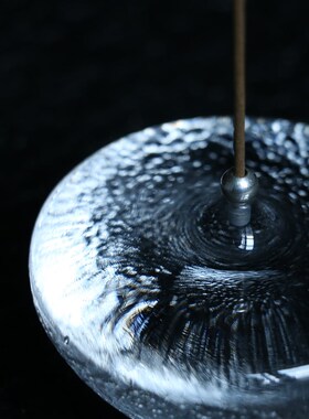 玻心璃语  凝香立 茶室 晶玻璃  品 手工 香插