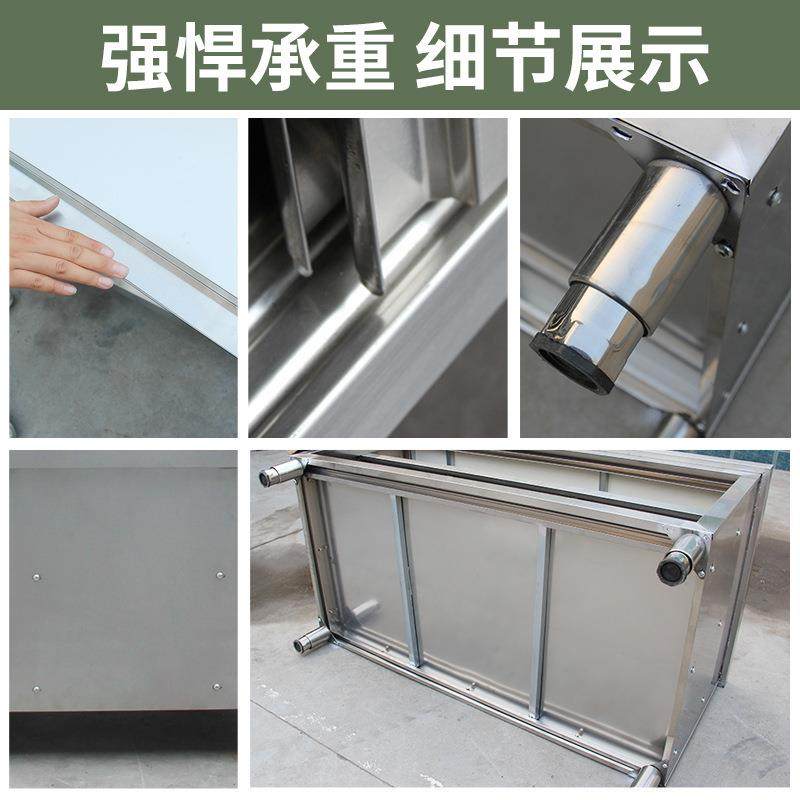 304加厚不锈钢拉门工作台厨房操作推拉门打荷台商用橱柜储物柜,淘宝优惠券,粉丝福利购,淘宝优惠卷