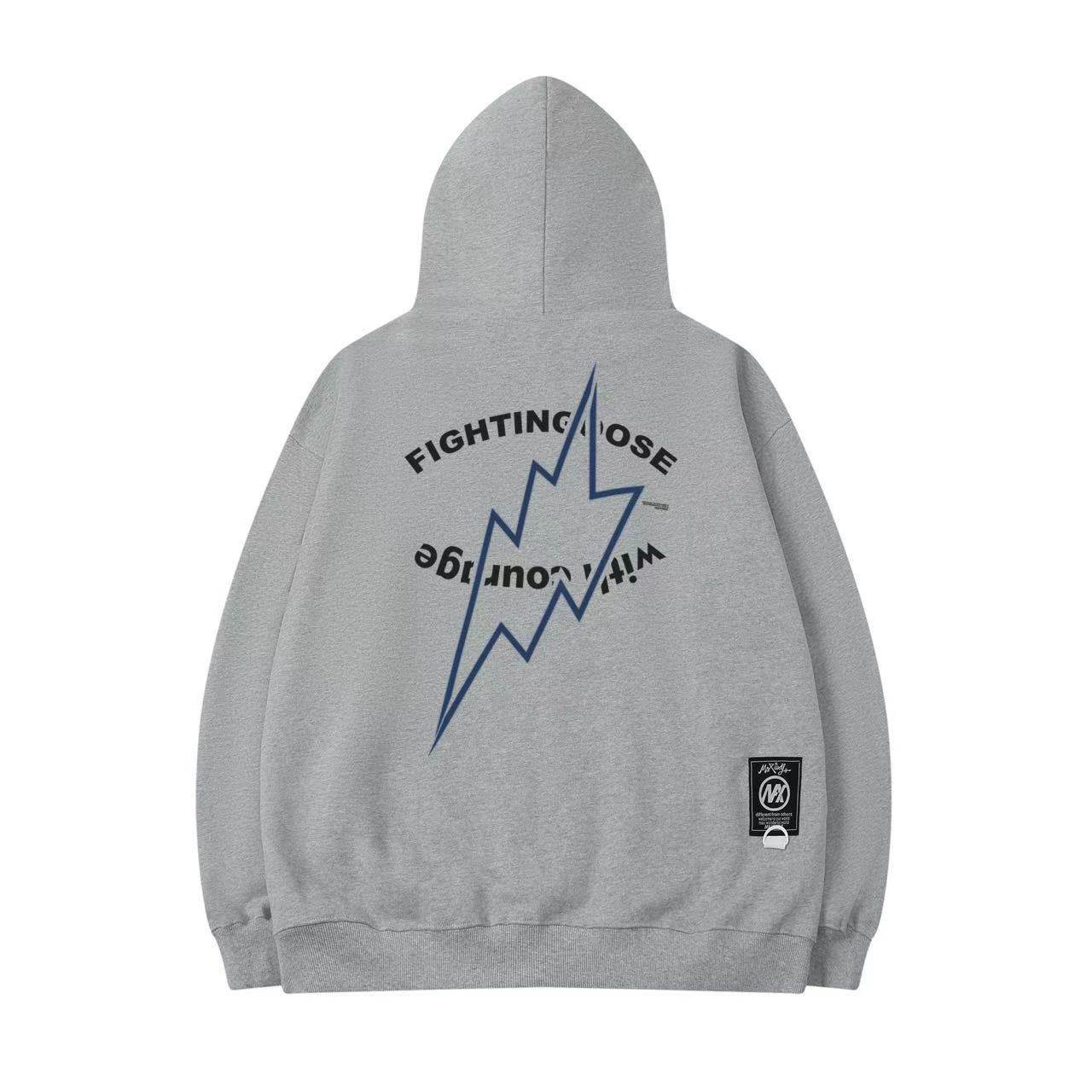 卫衣男款连帽国朝学院风3M反光闪电印花情侣上衣美式宽松重磅外套,淘宝优惠券,粉丝福利购,淘宝优惠卷