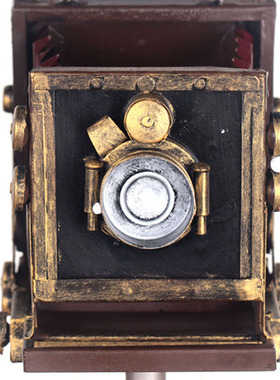 复古铁艺支架相机模型摄影道具家居软装摆件三脚架落地照相机包邮