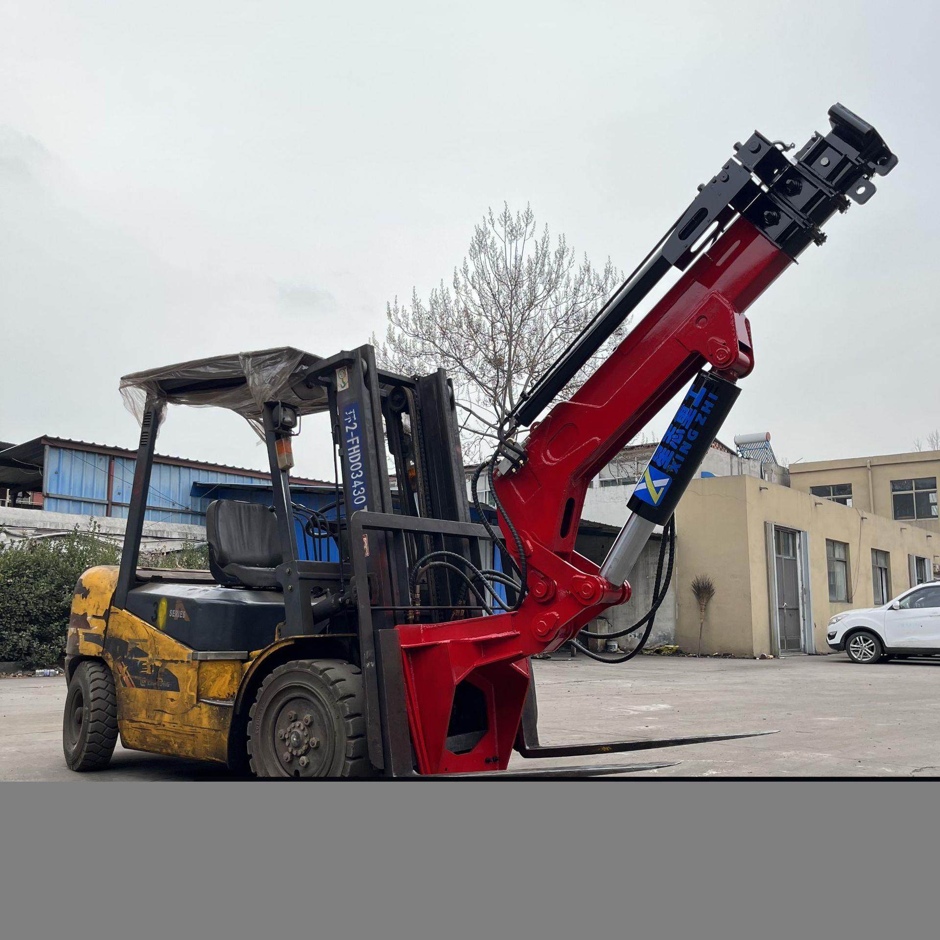 多功能叉车飞臂吊运输搬运吊装吨-10吨叉车改装加高液压伸缩吊臂,淘宝优惠券,粉丝福利购,淘宝优惠卷