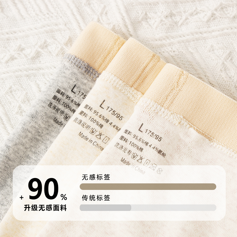 YOIKOOBEAN菱格软糯男士内裤男生纯棉透气2025新款平角四角短裤衩 - 图2