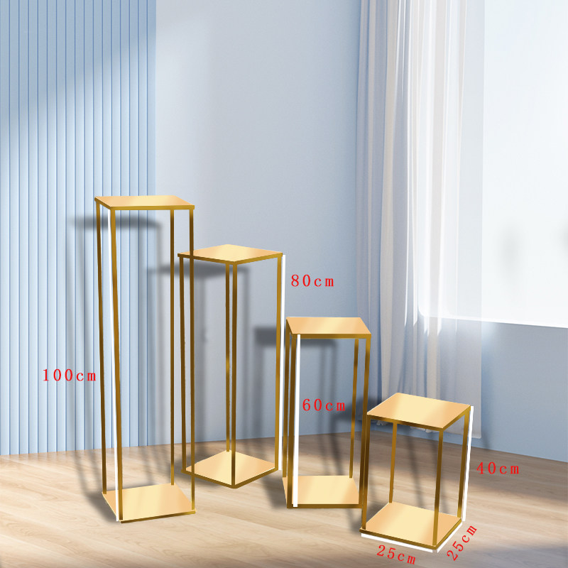 新款婚礼道具婚庆路引花架铁艺几何方框假花N立柱舞台布置装饰摆,淘宝优惠券,粉丝福利购,淘宝优惠卷