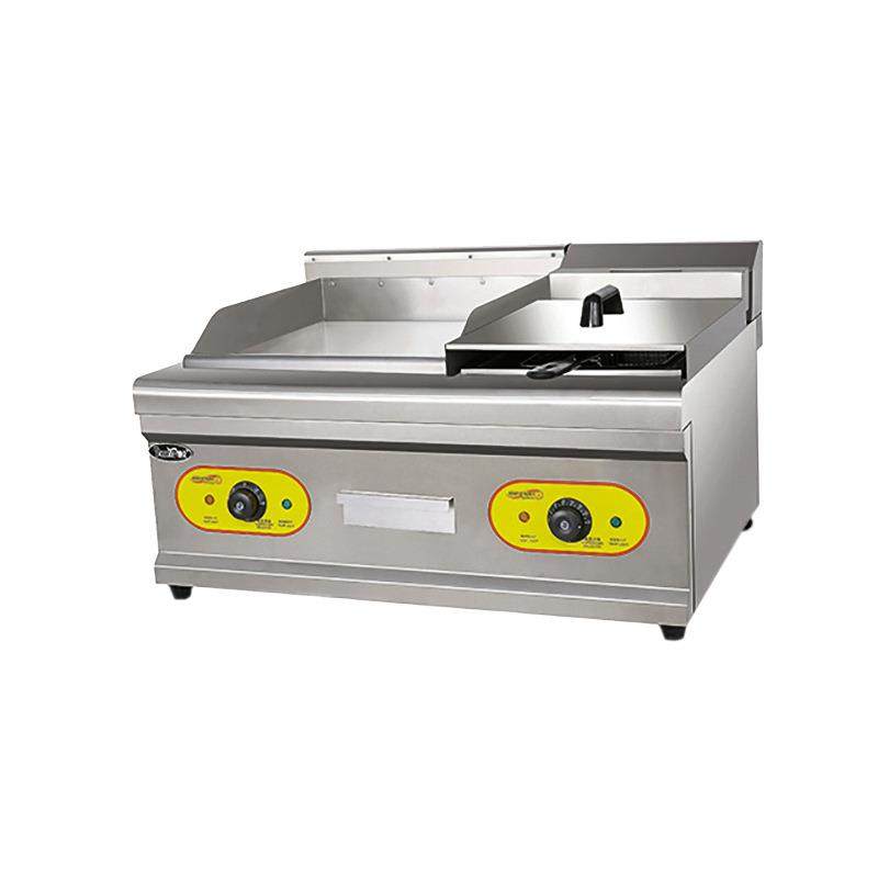 厂家直销豪华电热扒炉连炸炉多功能小吃设备扒炸一体机可定制,淘宝优惠券,粉丝福利购,淘宝优惠卷