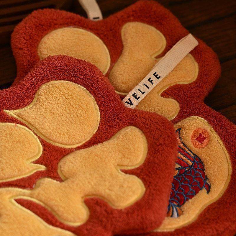 2026新年福字擦手巾挂式卫生间吸水加厚速干珊瑚绒春节擦手布毛巾,淘宝优惠券,粉丝福利购,淘宝优惠卷