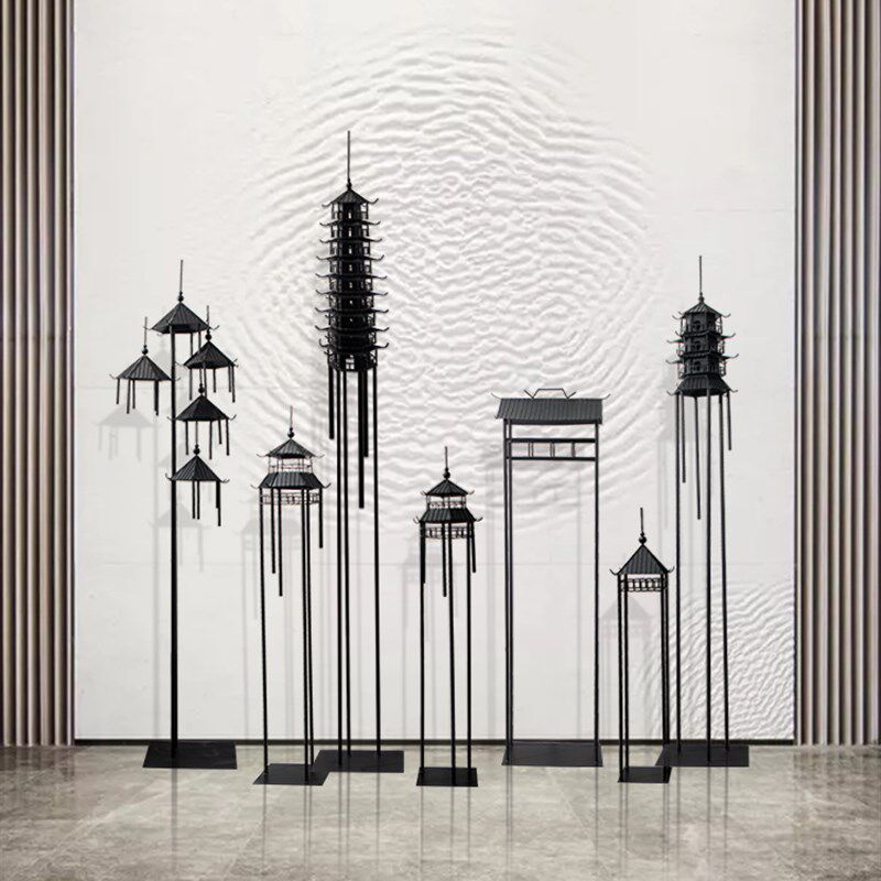 铁艺凉亭水景雕塑防锈摆件酒店落地会所大堂餐厅走廊中式亭子装饰,淘宝优惠券,粉丝福利购,淘宝优惠卷