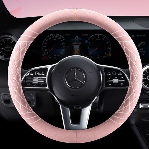 适用于英菲尼迪方向盘套翻毛皮Q50L QX50 QX60 QX55 Q70 QX70把套 - 图1