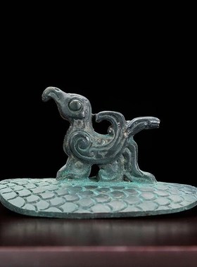 山西晋侯鸟尊仿古摆件青铜器酒器纯铜家居工艺品博古架古玩收藏品