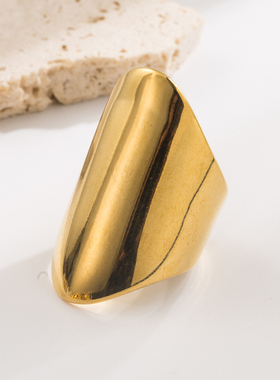 欧美时尚波浪几何爱心戒指