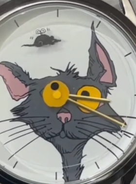 猫和老鼠手表联名丑萌小众个性搞笑ins成人卡通学生手表