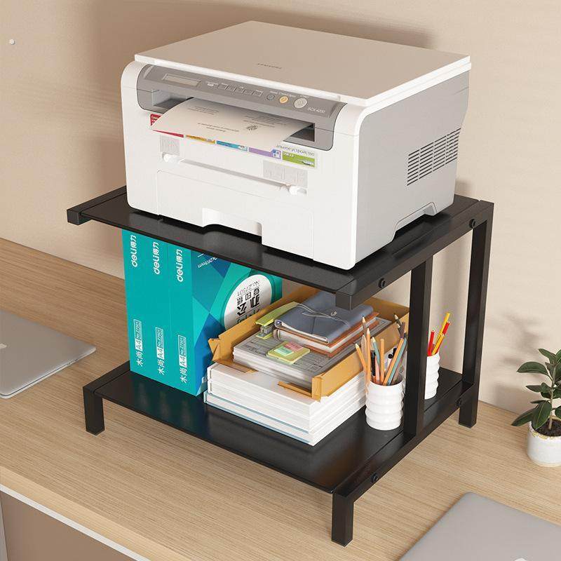 Put printer storage shelf floor-standing cabinet wooden storage mobile office computer main case bracket