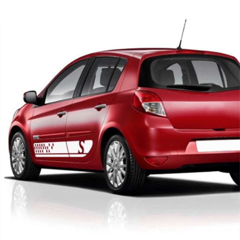 适用于雷诺Clio 3 RS MK3侧裙车贴车门装饰改装拉花贴纸A203 - 图0