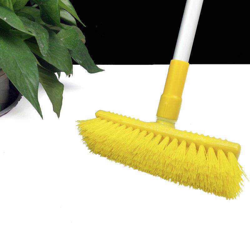 Long handle hard bristle floor brush home courtyard pavement bathroom powder room cleaning tile washing brush carpet 25 cm