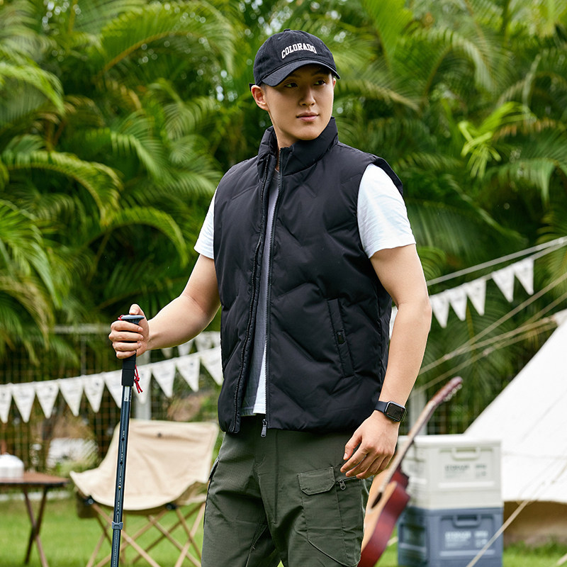 Artsdon/阿仕顿2025年秋冬男新款简约时尚保暖舒适立领羽绒马甲,淘宝优惠券,粉丝福利购,淘宝优惠卷