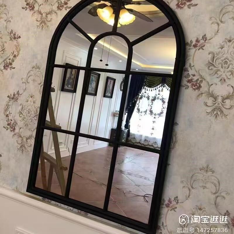 简约铁艺墙面装饰艺术q假窗镜餐厅背景墙壁饰圆弧窗户床头挂饰客,淘宝优惠券,粉丝福利购,淘宝优惠卷
