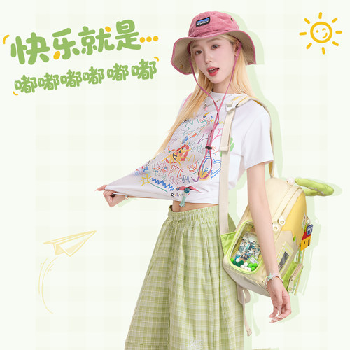 官方双肩包十个勤天周边后陡门58生日礼物书包女种地吧大容量背包 - 图0