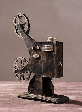 酒吧风格 家居装饰品 复古做旧工艺摆件 老式放映机