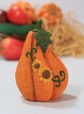 秋天感恩节丰收节南瓜橘色树脂仿真模型花园家居桌面玄关聚会装饰