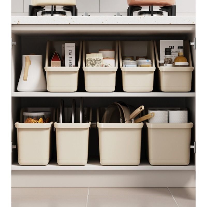 厨房橱柜收纳盒带滑轮桌面厨具盖子整理架子上杂T物收纳筐客厅卧,淘宝优惠券,粉丝福利购,淘宝优惠卷