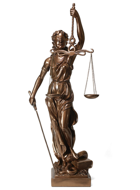 仿铜司法公平公正正义女神忒弥斯雕塑雕像律师办公V室法律天平摆