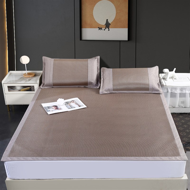 凉席冰藤席子加厚1.1夏季折叠s水洗1.15/1.2/1.3/1.35/1.5x2米宽 - 图2