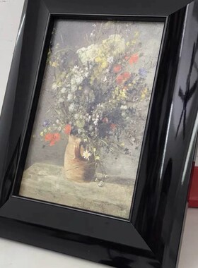 某书凌厉主义红黑极简钢琴u烤漆出口画框天隆实木包邮油画框镜框