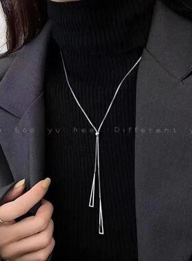 小众冷淡设计圆珠卫衣ins项炼女新款秋冬高级几何项炼毛衣炼配饰