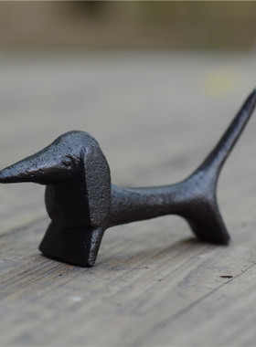 铸铁小驴 小狗 小狐狸 小猫 创意覆古铸铁摆件 俏皮动物造型纸镇