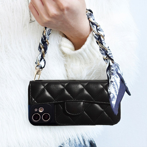 适用三星Note20Ultra手机壳10Lite小香风10Pro插卡套Note20手提丝巾Galaxynote10斜跨20Plus男女8小众门禁卡 - 图0