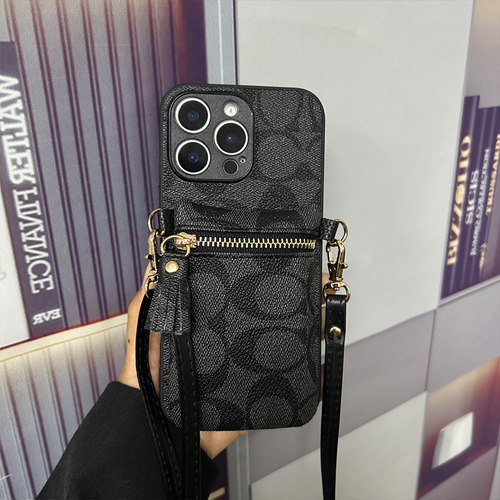 适用三星S24FE手机壳S25Ultra零钱包S30Plus背带斜跨S20卡夹GalaxyS22+插卡s23FE拉链包5G小众s21时尚保护套 - 图3